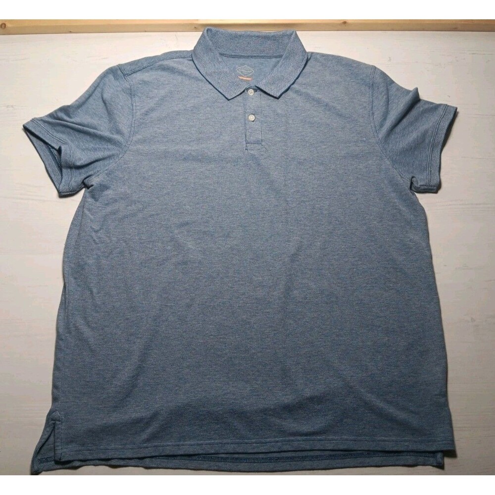 St Johns Bay Performance Polo T-Shirt Mens XL Blue Short Sleeve